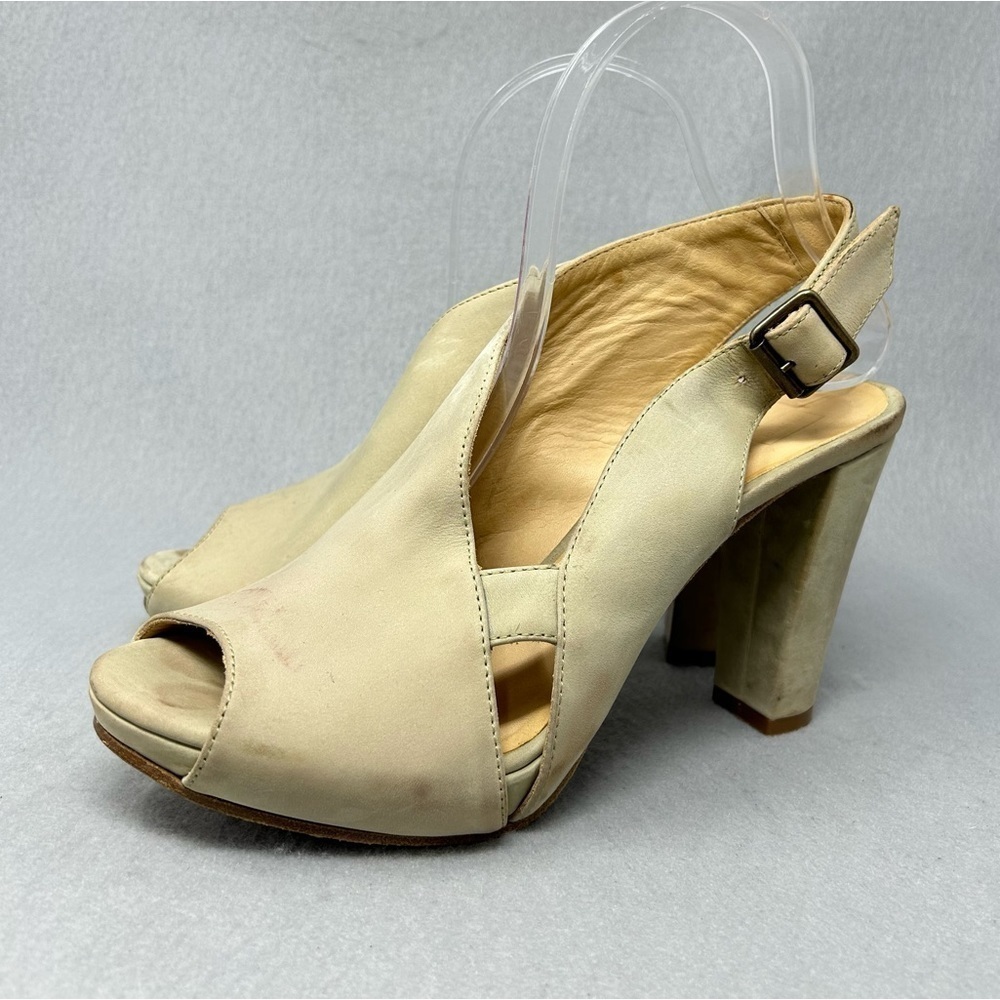 Michael Jolie Shoes Womens 39 Heels Leather Fashion Ankle Strap Cream